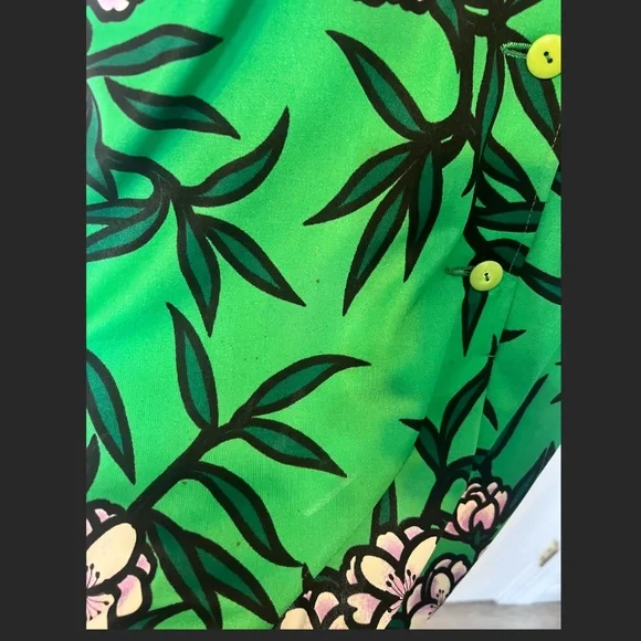 Vintage Hanae Mori Ban-Lon by Vivid Polyester Dress Made in Japan - Picture 3 of 6